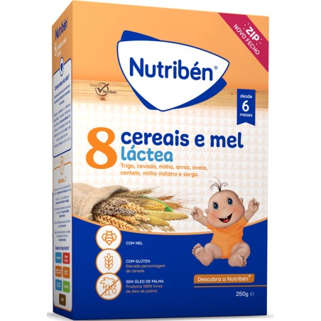 Nutribén Farinha Láctea 8 Cereais e Mel 250g