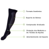 Wwo Pro-Run Meia de Desporto com Compressão 1 cor Preto/Verde Tam. L