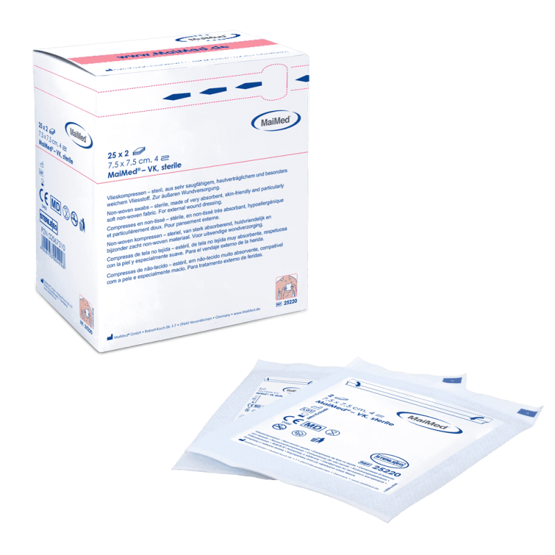 Maimed Compressas Não Tecido Esterilizadas 10X10cm (x25 Unidades)