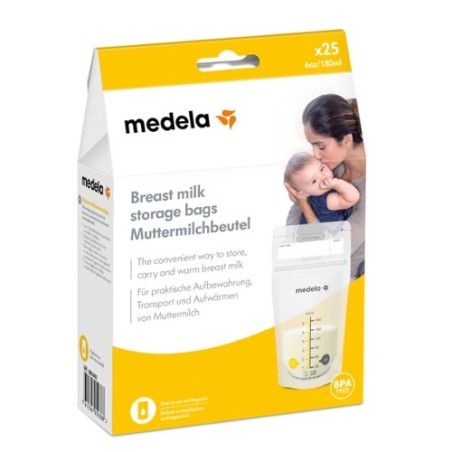 Medela Sacos de Conservação de Leite Materno 180ml x25 unidades