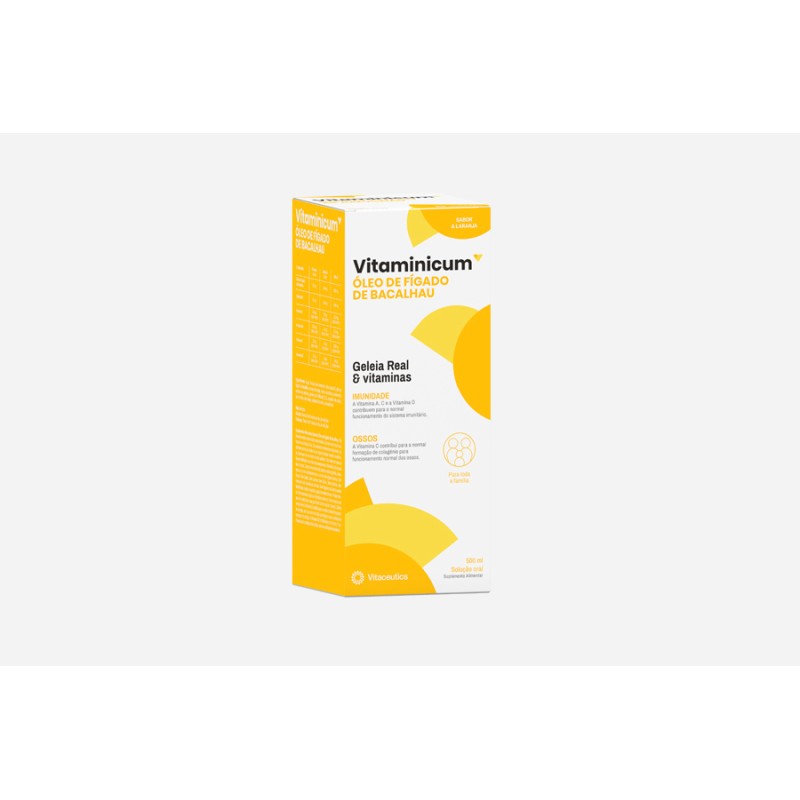 Vitaminicum Óleo de Fígado de Bacalhau, Geleia Real e Vitaminas 500ml