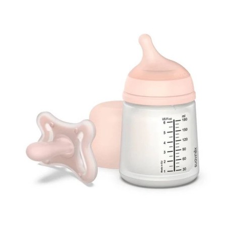 Suavinex ZeroZero Start Set – Biberão 180ml + Chupeta Recém-Nascido – Conjunto Anticólicas
