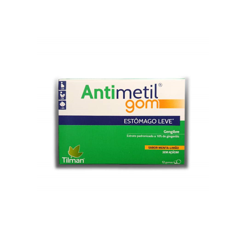 Antimetil Gomas Sem Açucar Menta-limão 12 Gomas