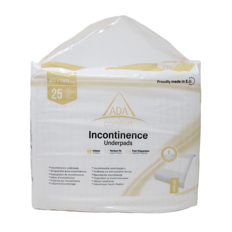 Resguardos para Incontinência ADA COMFORT 80x180cm (25 Unidades)