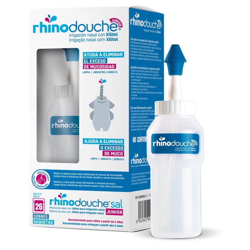 RhinoDouche Júnior Sistema Lavagem Nasal + 26 Saquetas