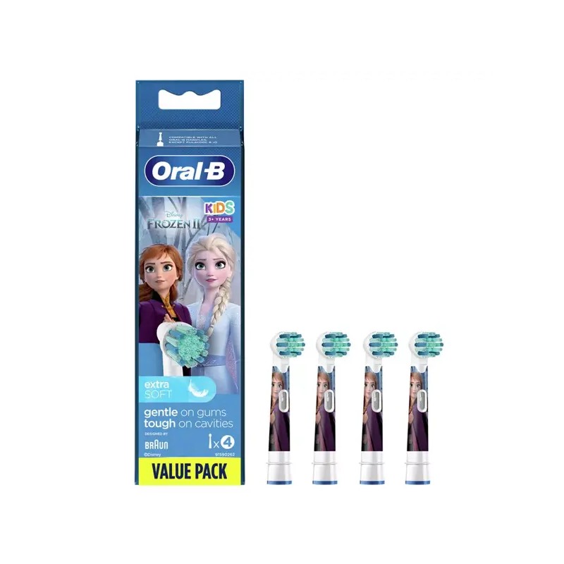 Oral B Kids Frozen Recarga Escova Elétrica - 4 unidades