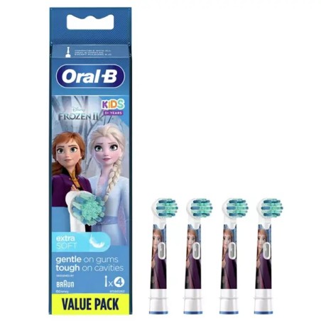 Oral B Kids Frozen Recarga Escova Elétrica - 4 unidades