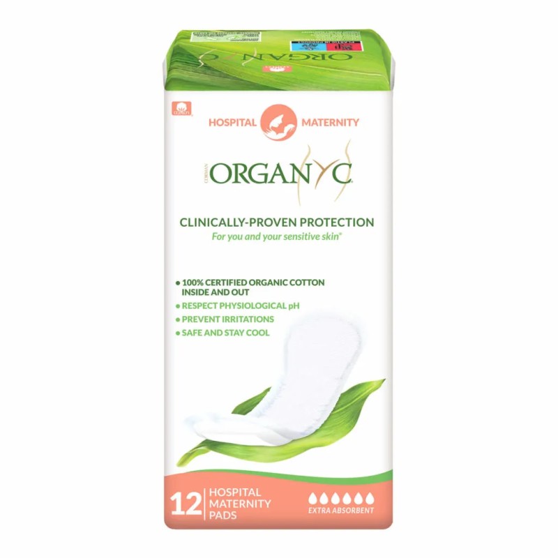 Organyc Penso Higiénico Maternidade Primeiros Dias (x12 Unidades)