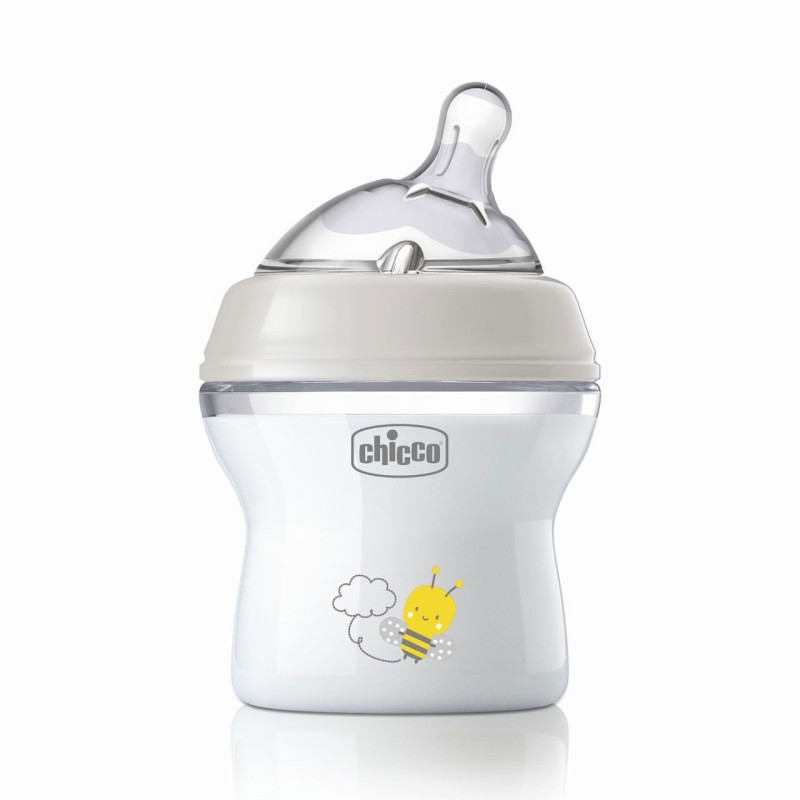 Chicco Biberão Natural Feeling Fluxo Lento 0M+ 150ml Cinzento