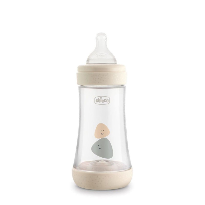 Chicco Biberão Perfect 5 Fluxo Médio 2M+ Silicone Branco 240ml