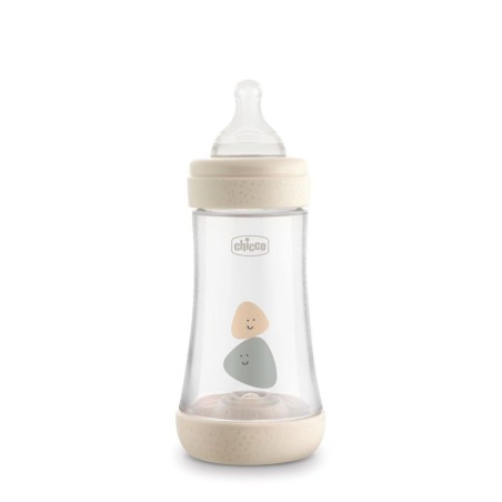 Chicco Biberão Perfect 5 Fluxo Médio 2M+ Silicone Branco 240ml