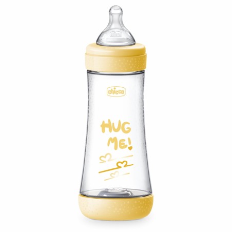 Chicco Biberão Perfect 5 Fluxo Rápido 4M+ Silicone Amarelo 300ml