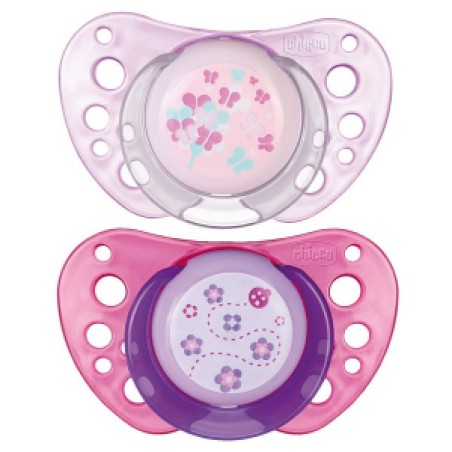 Chicco Chupeta Physio Air Silicone Rosa 0-6M (X 2Unidades)