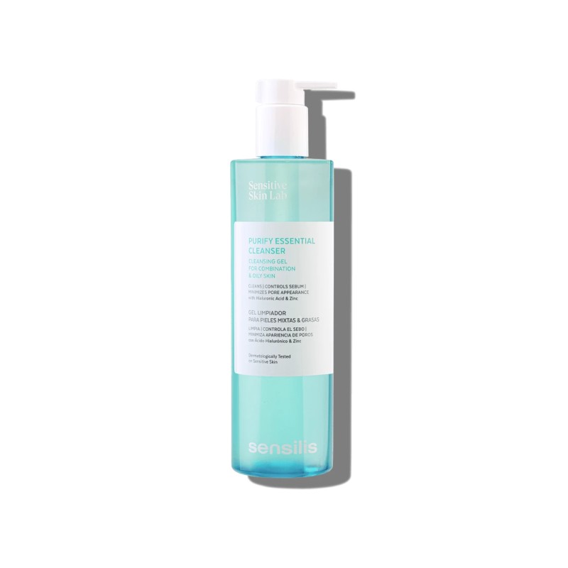 Sensilis Purify Essential Gel Limpeza 400 ml – Gel Purificante para Pele Oleosa e Mista