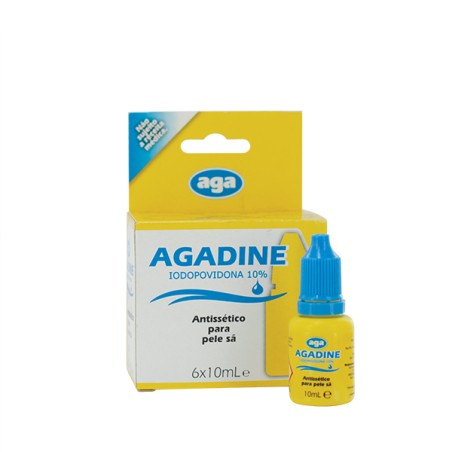 Iodopovidona Dérmica 10% Agadine 10ml (6 unidades)