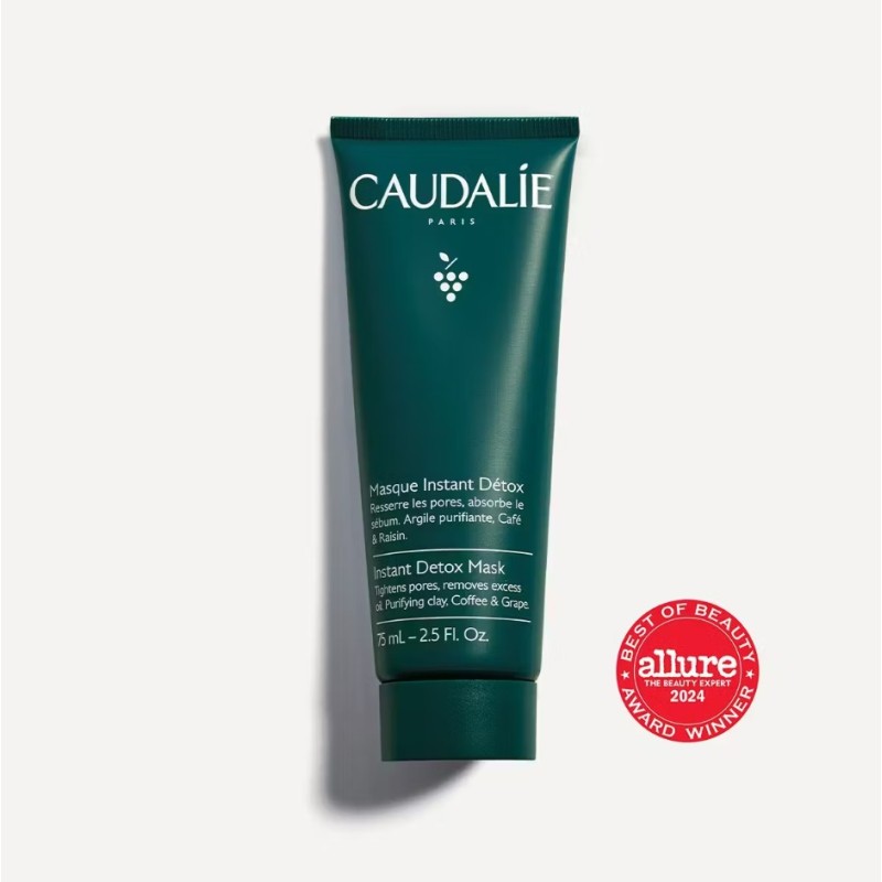 Caudalie Vinergetic C+ Máscara Instant Détox 75ml – Máscara Purificante e Revitalizante com Argila Rosa e Vitamina C