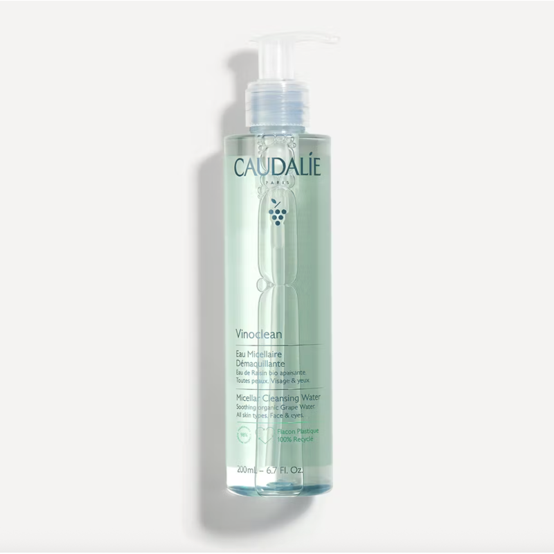 Caudalie Vinoclean Água Micelar Desmaquilhante 200ml – Limpeza Suave e Hidratação para Todos os Tipos de Pele