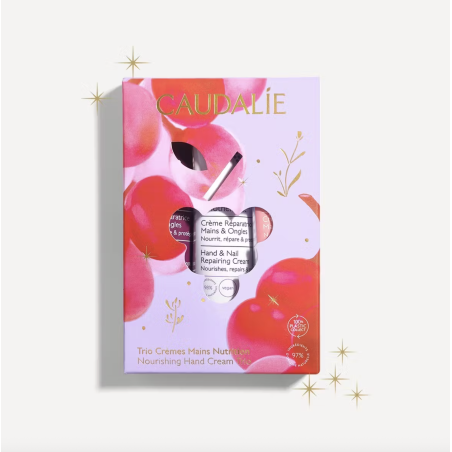 Caudalie Trio Creme Hidratante e Reparador de Mãos 30ml – Cuidado Nutritivo para Mãos e Unhas