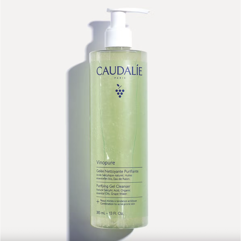 Caudalie Vinopure Geleia de Limpeza Purificante 385ml – Limpeza Profunda e Equilibrante para Peles Mistas a Oleosas