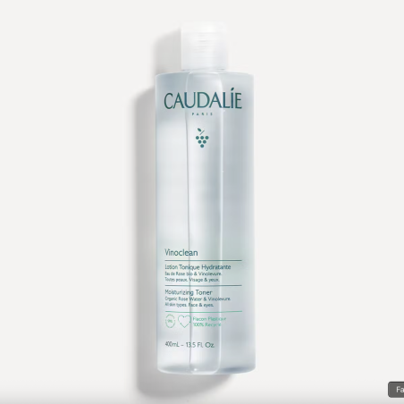 Caudalie Vinoclean Loção Tónica Hidratante 400ml – Tonifica, Refresca e Ilumina a Pele