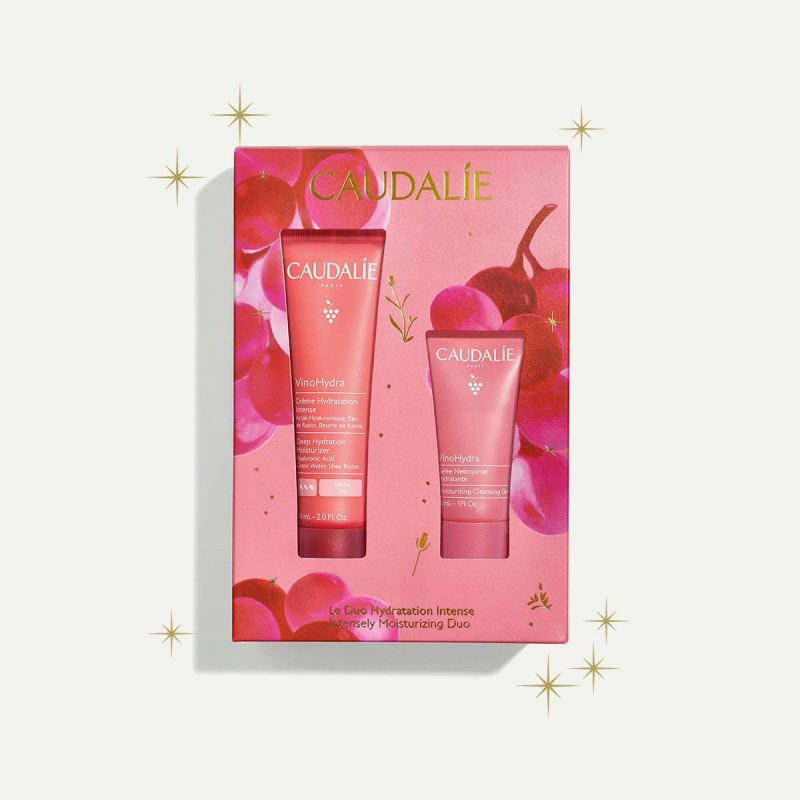 Caudalie VinoHydra Duo de Hidratação Intensa Coffret – Rotina Hidratante com Sérum e Creme Sorvete