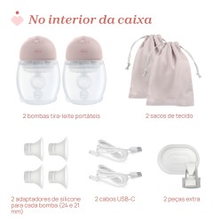 Chicco Bomba Tira-Leite Dupla – Extração Simultânea, Rápida e Confortável do Leite Materno