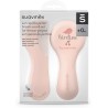 Suavinex Escova e Pente Rosa +0M – Conjunto de Cuidado do Cabelo do Bebé