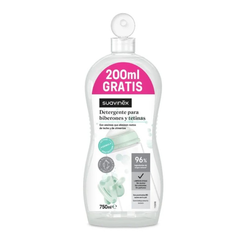 Suavinex Detergente para Biberões e Tetinas 500 ml + 200 ml Grátis – Limpeza Segura e Eficaz