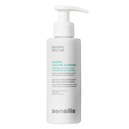 Sensilis Succinic Jelly Oil Clean 150 ml – Óleo Gel Limpeza Facial Suave e Hidratante