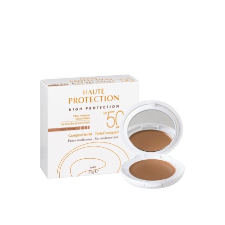 Avène Solar Compacto Dourado SPF50 10 g – Proteção Solar Facial Muito Elevada
