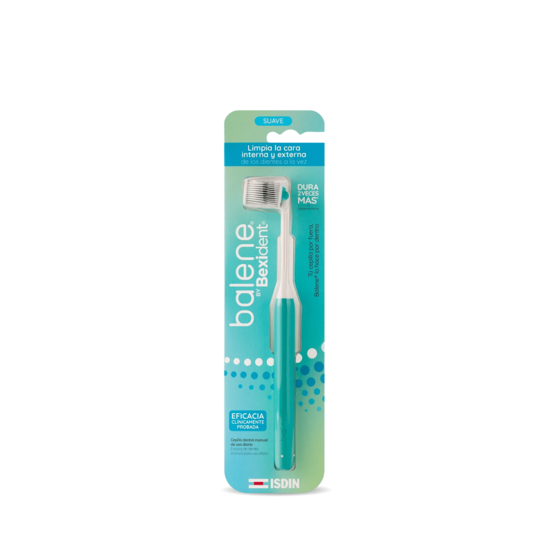 ISDIN Balene by Bexident Escova de Dentes Suave Aqua – Cabeça Rotativa de 6 Lados