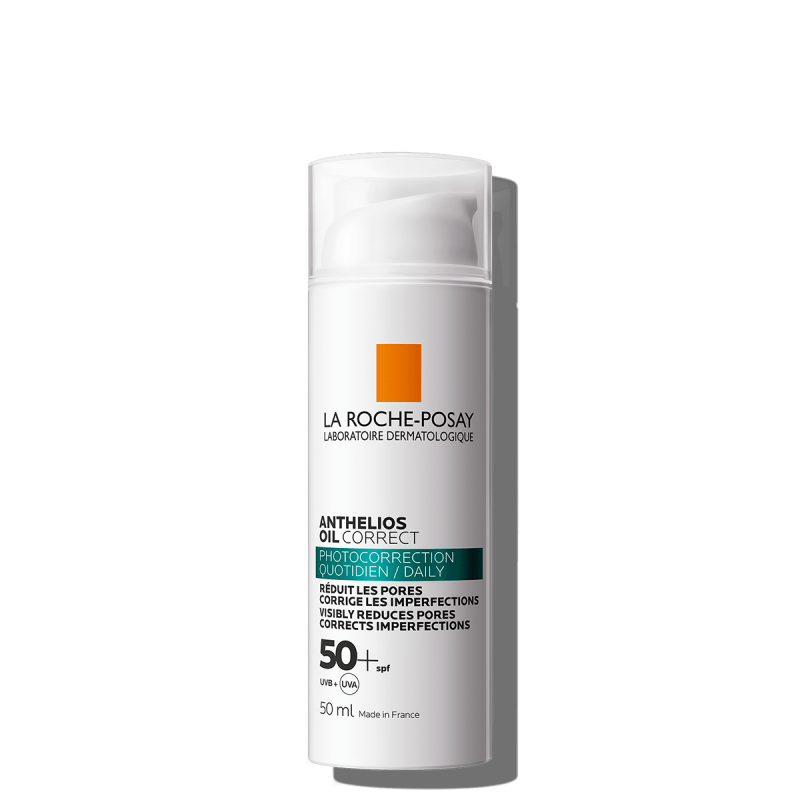 La Roche-Posay Anthelios Oil Correct Gel-Creme SPF50 50 ml – Protetor Solar Anti-Imperfeições para Pele Oleosa
