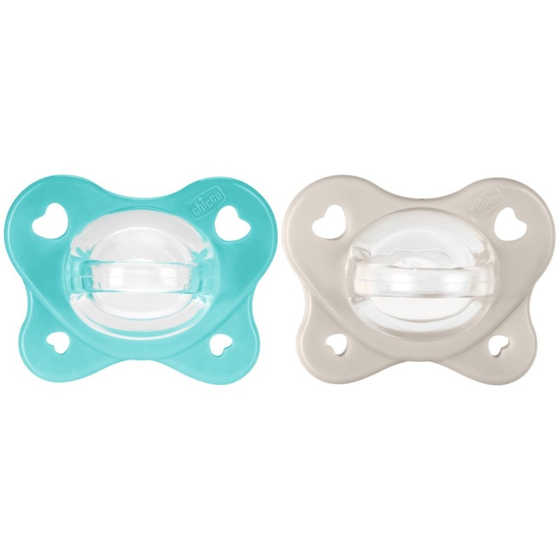 Chicco PhysioForma Dual Soft Azul e Cinzento 6-16M | Pack 2 Unidades