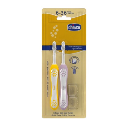 Chicco Escova de Dentes Lilás 6–36M – Pack Duplo