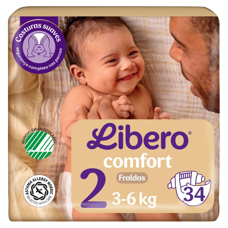 Libero Comfort Fraldas Tamanho 2 – 34 Unidades