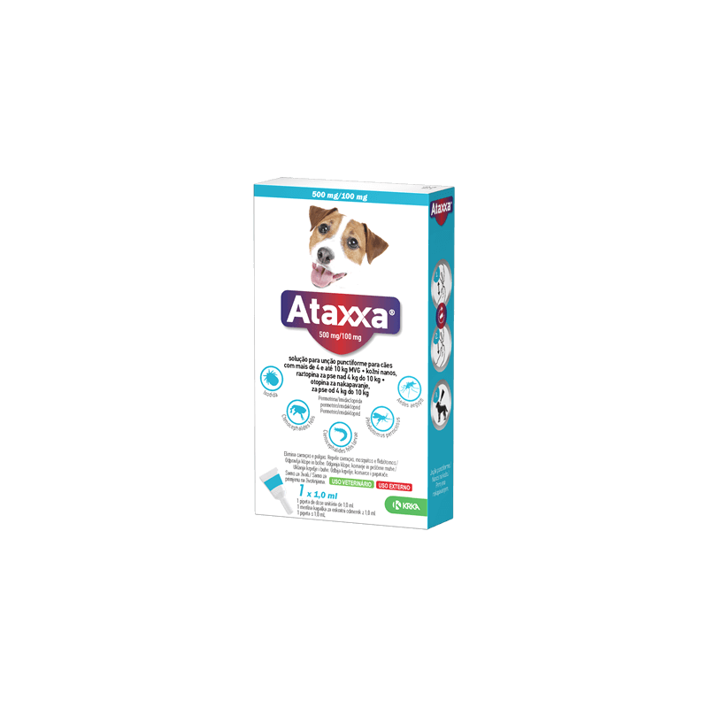 Ataxxa 500/100mg 4-10Kg 1 pipeta
