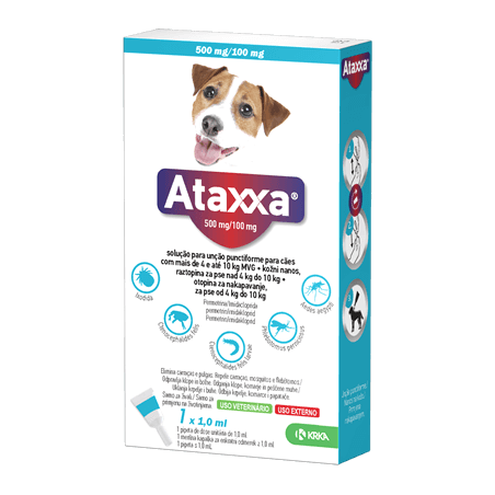 Ataxxa 500/100mg 4-10Kg 3 pipeta