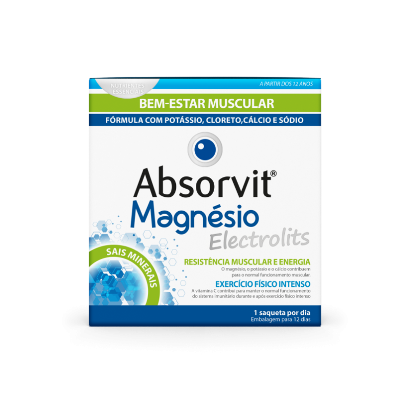Absorvit Magnésio Electrolits 4g - 12 saquetas