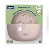 Chicco Tigela com tampa  Rosa - 6M+