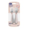 Chicco Talheres Inox Rosa - 18M+