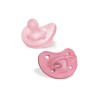 Chupeta Chicco Physio Soft Rosa 6-16M - 2 Unidades