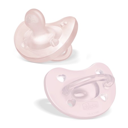 Chupeta Chicco Physio Soft Rosa 2-6M - 2 Unidades