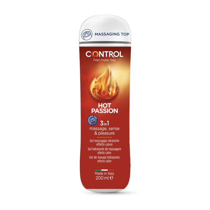 Control Gel Massagem Hot Passion 3 in 1 - 200ml
