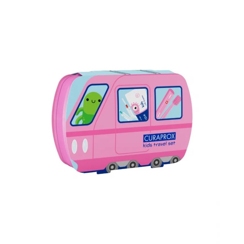 Curaprox Kit de Viagem Kids Rosa