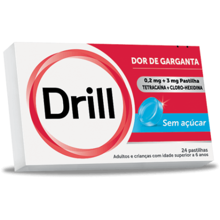 Drill Sem Açucar 0.2mg + 3mg - 24 pastilhas