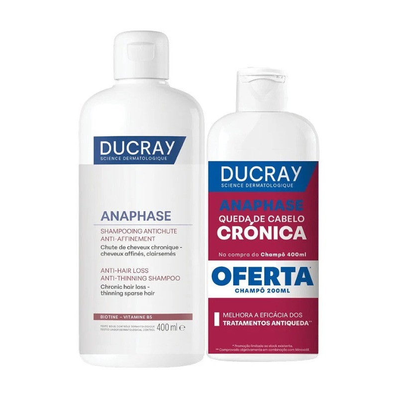 Ducray Anaphase Champô Antiqueda/Anti-afinamento 400ml + 200ml oferta