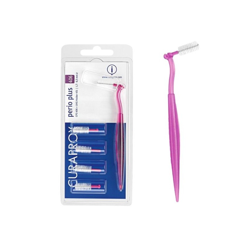 Curaprox Perio Plus Kit Escovilhão interdental CPS 406 5 Unidades com Cabo UHS 451