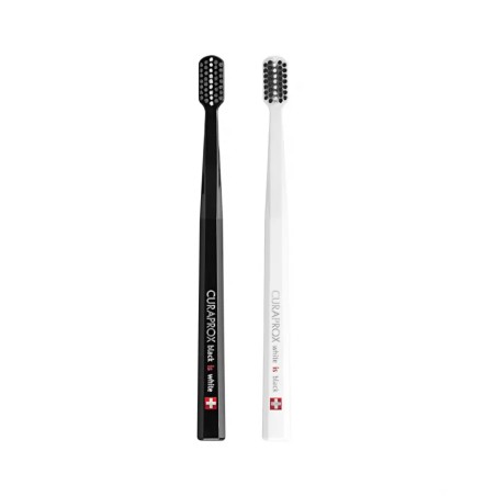 Curaprox Black & White Kit Escova Dentífrica Branca + Preta