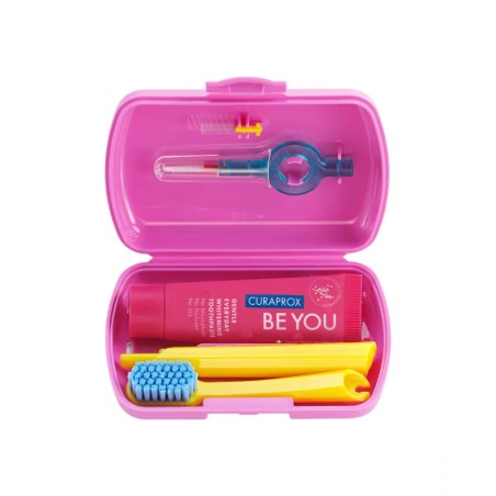 Curaprox Kit de Viagem Be You Challenger Rosa Claro