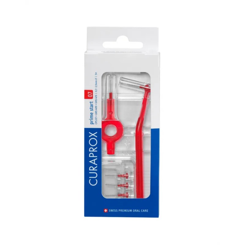 Curaprox Prime Kit Iniciação - 2 Cabos para escovilhão interdental UHS 409 + 5 Recargas CPS07